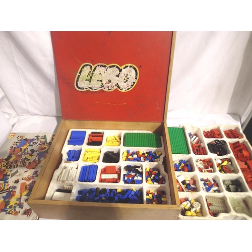 2003 - Lego boxed set containing two lift out trays, quantity of vintage Lego bricks etc, all housed in a w... 