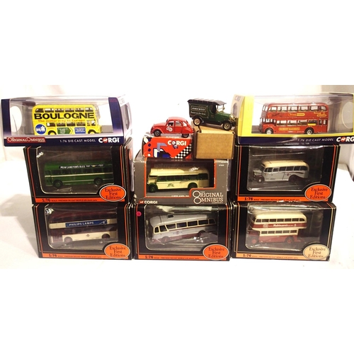 2007 - Eight EFE/Corgi OOC 1/72 scale buses to include Corgi OOC Hornby Centenary Year Routemaster, mostly ... 