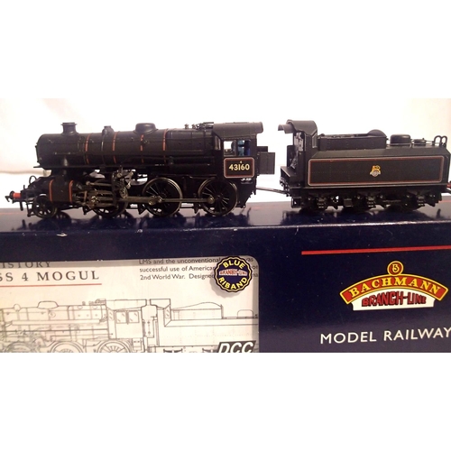 2020 - OO scale Bachmann 32-577, class 4 Black, 43160, Early Crest, detail fitted including coal in tender,... 