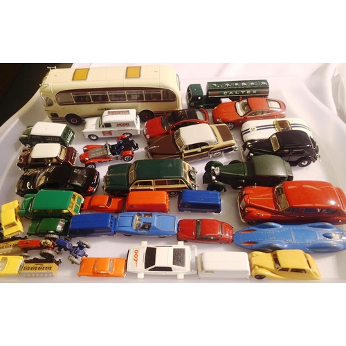 2034 - Selection of die cast and plastic vehicles various scales and makes including Corgi, Minix, Oxford m... 