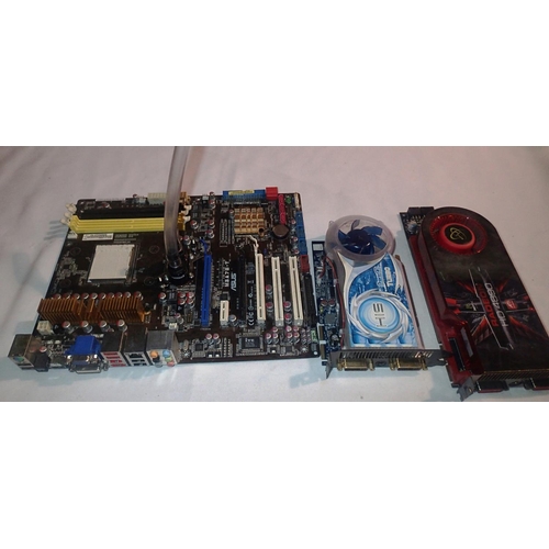 2192 - Asus M3A78-T motherboard, a Radeon HD 4890 and HIS iceq turbo fans. P&P Group 2 (£18+VAT for the fir... 