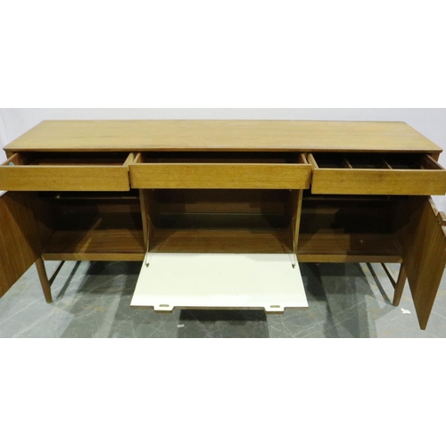 3112 - Nathan, a mid 20th century sideboard of cupboards and drawers, 184 x 45 x 84 cm H. Not available for... 