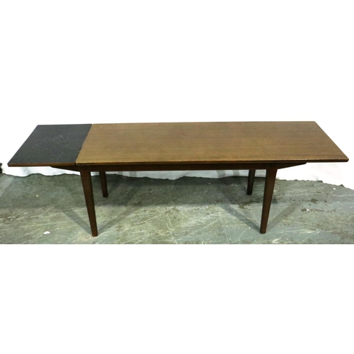 3126 - Nathan, a mid 20th century coffee table, asymmetric with single drop leaf, 152 x 43 x 45 cm H (open)... 