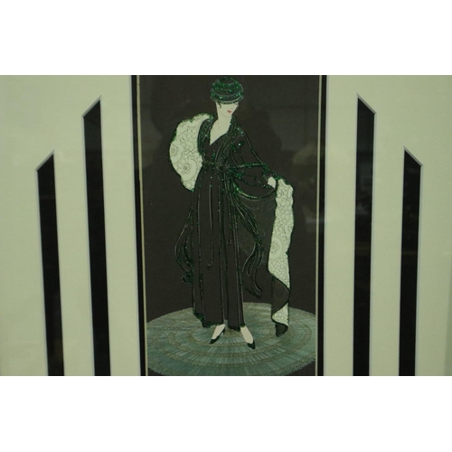 3168 - Four contemporary Art Deco prints, ladies of fashion, one of which used by Schweppes for advertising... 