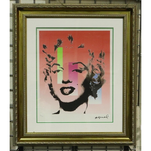 3178 - Andy Warhol (1928-1987): artist signed Pop Art lithograph, Marilyn Leo Castelli, New York numbered l... 