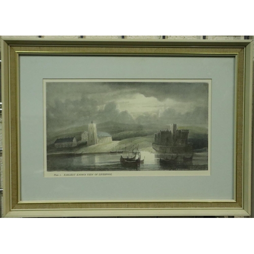 3182 - William Gawin Herdman (1805 - 1882): lithograph, earliest known view of Liverpool (plate I), 30 x 18... 