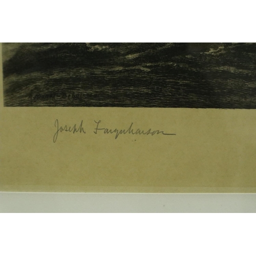 3191 - Joseph Farquharson (1846-1935) pencil signed etching on the garry, 58 x 44 cm. Not available for in-... 