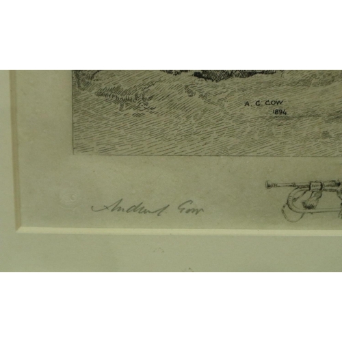 3196 - Andrew Carrick Gon (1848-1920): pencil signed etching, Elba, further signed by engraver A. Mongin 49... 