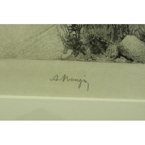 3196 - Andrew Carrick Gon (1848-1920): pencil signed etching, Elba, further signed by engraver A. Mongin 49... 