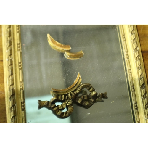 3211 - A pair of 19th century gilt framed alcove mirrors, both distressed with minor losses, overall 30 x 1... 