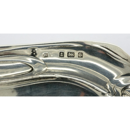 110 - Art Nouveau hallmarked silver pin dish, Birmingham assay 1901, all hallmarks clear, slight marks to ... 