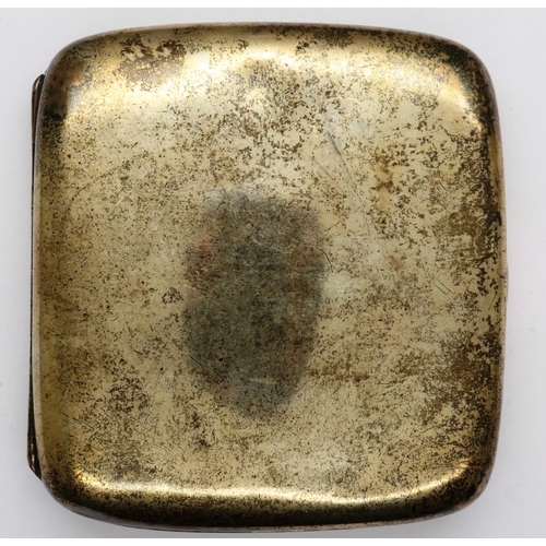 114 - Hallmarked silver cigarette case, maker T.W. Long & Co, Birmingham assay, H: 90 mm, 92g. P&P Group 1... 