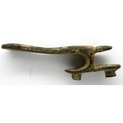 127 - Napoleonic Brown Bess bayonet hanger, L: 50 mm. P&P Group 0 (£5+VAT for the first lot and £1+VAT for... 