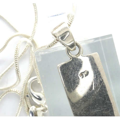 38 - Four 925 silver pendant necklaces, largest chain L: 60 cm. P&P Group 1 (£14+VAT for the first lot an... 