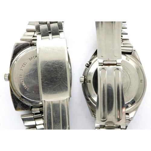 75 - Two gents wristwatches, Ricon and Limit, both on stainless steel straps, working at lotting. P&P Gro... 