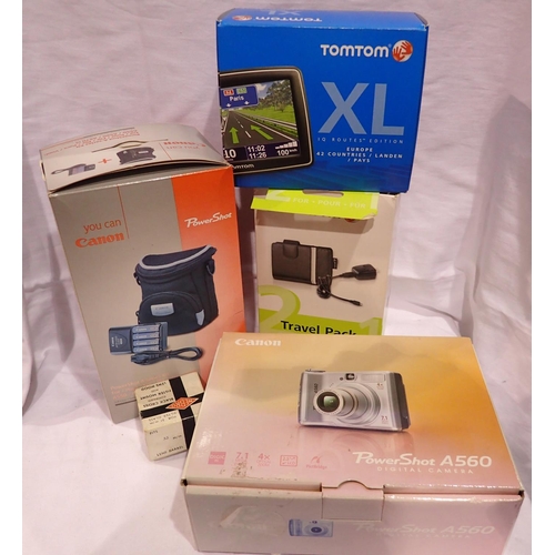 1411 - Mixed electrical items including a TomTom Satnav. Not available for in-house P&P