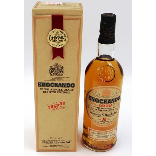 537 - Boxed Knockanddo single malt scotch whisky, vintage 1976 bottled 1989 Justerni & Brooks LTD, 43% 75c... 