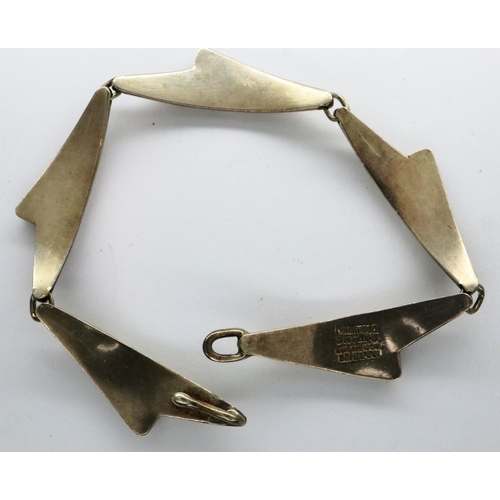 10A - Bent Eriksen vintage sterling silver Danish bracelet, L: 20 cm, 27g. P&P Group 1 (£14+VAT for the fi... 