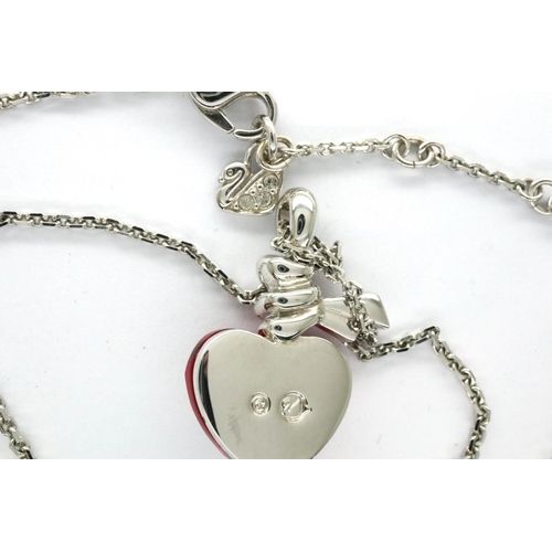 65A - Boxed Swarovski heart pendant (unused), chain L: 44 cm, 8g. P&P Group 1 (£14+VAT for the first lot a... 