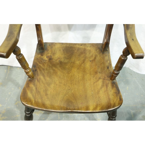 3099 - A 19th century country elm kitchen chair, for restoration. Not available for in-house P&P