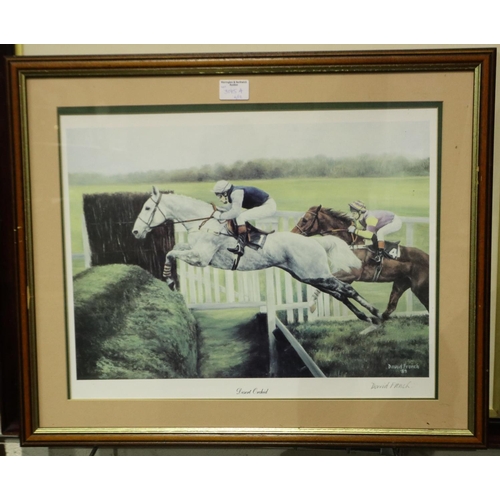 3185A - David French (20th century): pencil signed lithograph, Desert Orchid, 49 x 38 cm. Not available for ... 