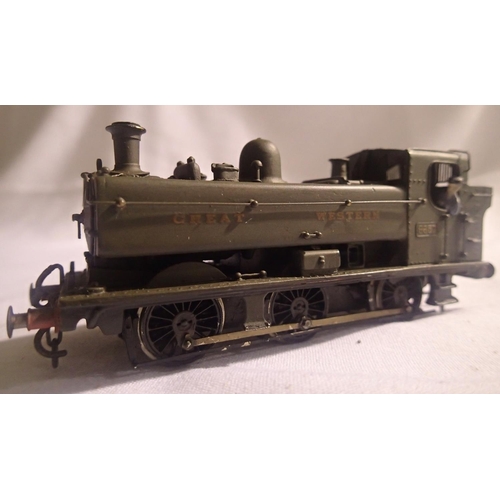 2019 - OO scale kit built Pannier tank metal green 9657, G.W.R, weathered, excellent build and finish. P&P ... 