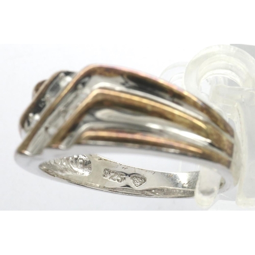 104 - Five 925 silver rings, sizes N-R. P&P Group 1 (£14+VAT for the first lot and £1+VAT for subsequent l... 