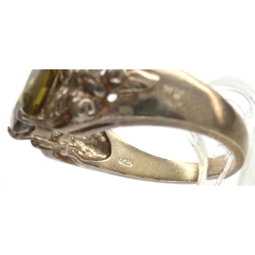 16 - Five 925 silver rings, sizes M-O. P&P Group 1 (£14+VAT for the first lot and £1+VAT for subsequent l... 