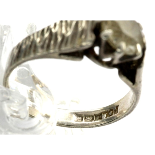 26 - Five hallmarked and 925 silver rings including stone set examples, sizes J - Q. P&P Group 1 (£14+VAT... 