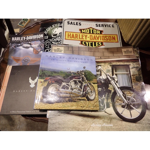 1013 - Collection of Harley Davidson ephemera. Not available for in-house P&P