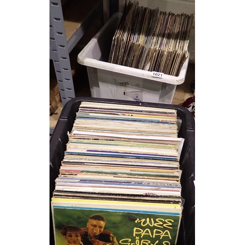 1021 - Two boxes of mixed LPs. Not available for in-house P&P