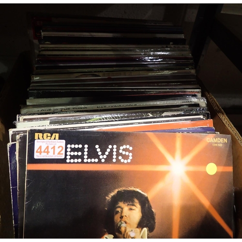 1031 - Box of mixed LPs including Elvis. Not available for in-house P&P