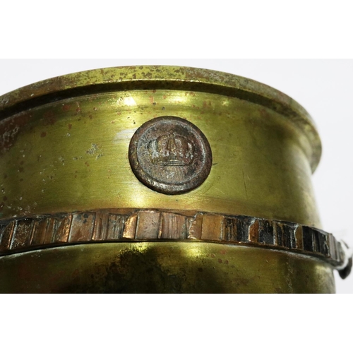 2061 - WWI British Trench Art 1915 dated shell, made into a German field cap. P&P Group 2 (£18+VAT for the ... 