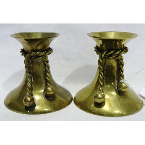 2063 - A pair of Third Reich candlesticks, H: 85 mm P&P Group 1 (£14+VAT for the first lot and £1+VAT for s... 