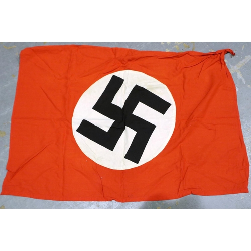 2072 - WWII German NSDAP flag, 150 x 90 cm vendor advises recovered from Jersey, UK. P&P Group 1 (£14+VAT f... 