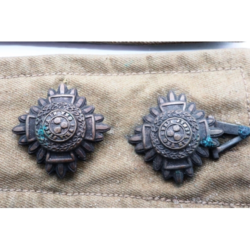 2090 - Pair of Liverpool Regiment uniform epaulettes, WWI badged to the rank of Captain, formally of 50174 ... 