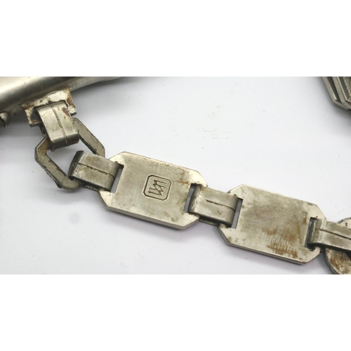 2109 - Third Reich Late War Waffen SS leaders dagger with suspension chain and scabbard. P&P Group 2 (£18+V... 