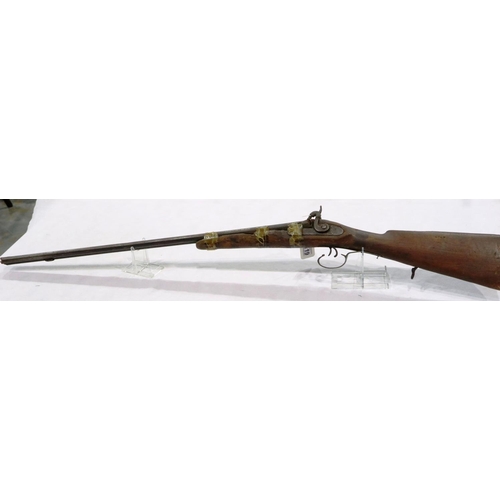 2119 - Double barrel percussion lock shotgun, for restoration. P&P Group 3 (£25+VAT for the first lot and £... 