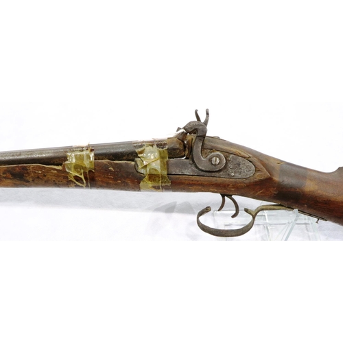 2119 - Double barrel percussion lock shotgun, for restoration. P&P Group 3 (£25+VAT for the first lot and £... 