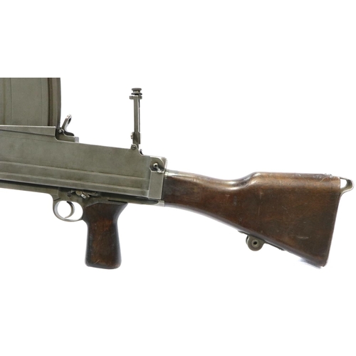 2122 - WWII or post WWII Bren gun, mint condition with magazine, carry/transit case plus spare barrel and c... 