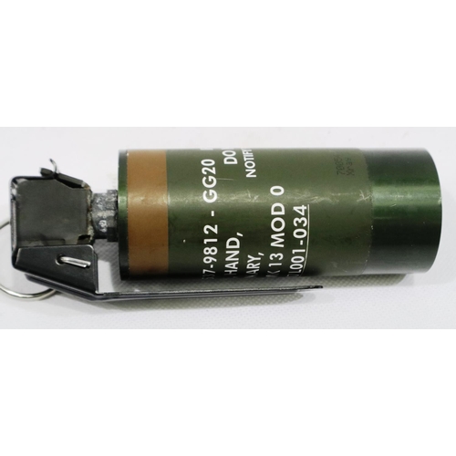 2127 - INERT US Special Forces MK13 non-lethal stun grenade. P&P Group 1 (£14+VAT for the first lot and £1+... 