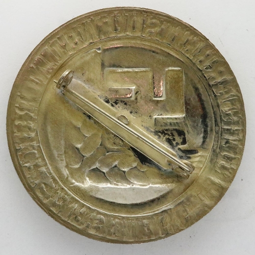 2144 - Third Reich German Female Youth Labour Corps, silver grade scarf brooch. P&P Group 1 (£14+VAT for th... 