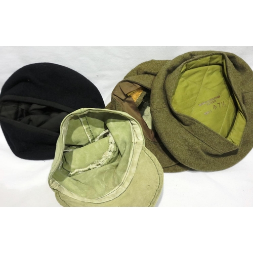 2021 - Mixed post-war visor caps and Tam O shanters (6). P&P Group 2 (£18+VAT for the first lot and £3+VAT ... 