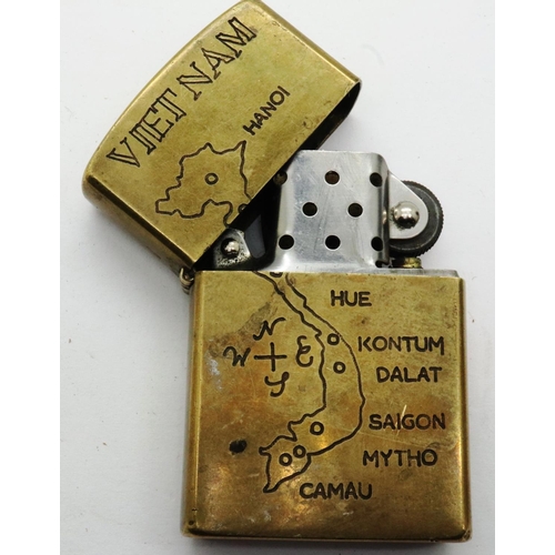 2047 - Vietnam War period inscribed Zippo lighter. P&P Group 1 (£14+VAT for the first lot and £1+VAT for su... 