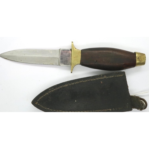 2184 - Vietnam period boot knife, blade L: 11 cm. P&P Group 1 (£14+VAT for the first lot and £1+VAT for sub... 