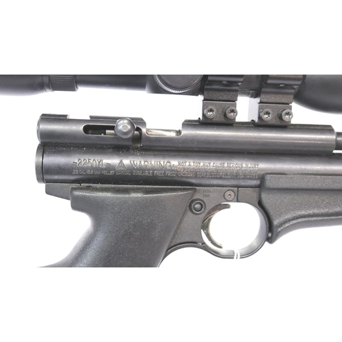 2196 - Crosman 2250XL Co2 air rifle, 22, with scope and silencer. P&P Group 3 (£25+VAT for the first lot an... 