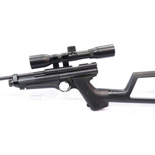 2196 - Crosman 2250XL Co2 air rifle, 22, with scope and silencer. P&P Group 3 (£25+VAT for the first lot an... 