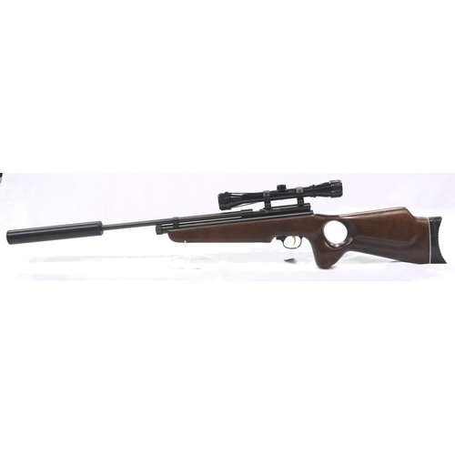 2198 - SMK TH78D Co2 air rifle with scope and silencer. P&P Group 3 (£25+VAT for the first lot and £5+VAT f... 