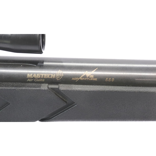 2200 - Magtech 22 air rifle with scope, break barrel spring action. P&P Group 3 (£25+VAT for the first lot ... 