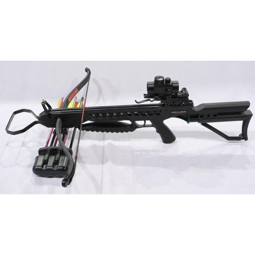 2203 - Anglo Arms Panther crossbow, 175lb draw, with five arrows and red-dot sight. P&P Group 3 (£25+VAT fo... 